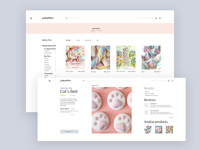 Online sweets store freelance online store sweets ui ux web design