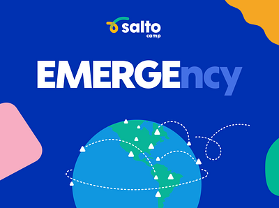 EMERGEncy Salto Camp branding branding earth illustration