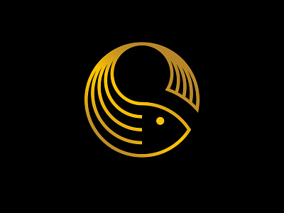 Fish monogram logo