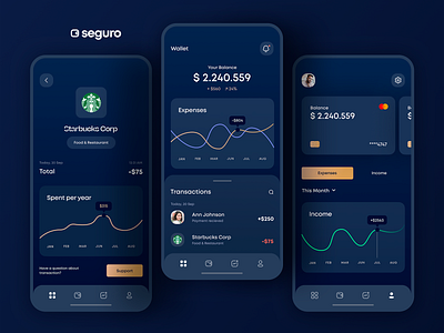 Seguro Mobile Banking App app mobile mobile app ui ux