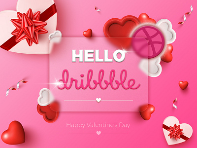 Hello Dribbble illustration