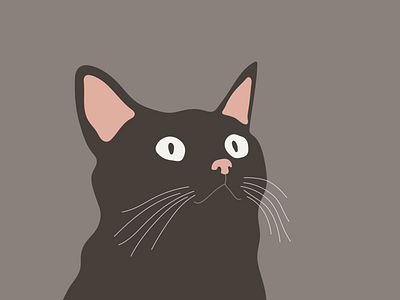 Kitty cat flat illustration inkscape vector art