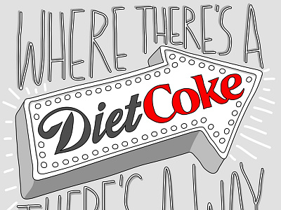 The Diet Coke Way diet coke illustration type