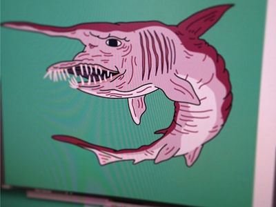 Goblin Shark Preview goblin shark illustration oddimal