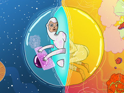 Intergalactic Warp Bubble bubble future52 illustration space travel warp