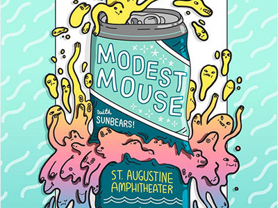 Modest Mouse Poster can design drawing illustration poster show summer