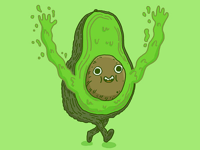 Happy National Guacamole Day! avocado character cute guacamole illustration