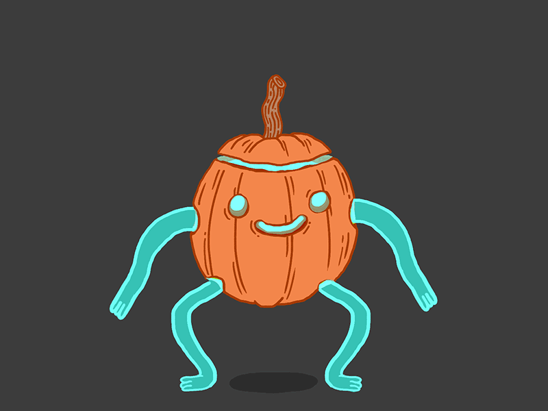Pumpkin Ghoul Dance! dance ghost ghoul gif halloween pumpkin skull