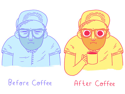 Coffee coffee doodle grumpy illustration
