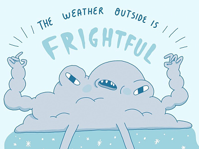 Mr. Winter Weather character character design cloud drawing frightful illustration weather winter