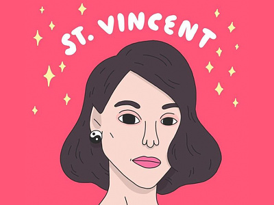 St. Vincent annie artist illustration magic music portrait st vincent st. vincent