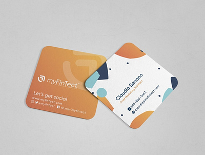 Financial consultant brand: modern, cheerful and abstract bold branding business card cheerful confetti dynamic geometric logo gradient graphic design square stationary