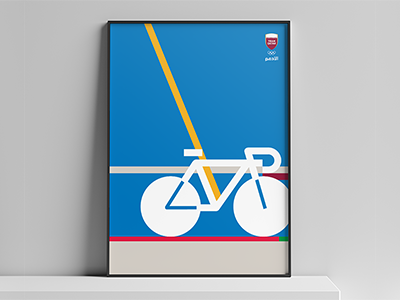 Olympic Team Qatar Posters - Cycling flat olympic poster qatar sports branding