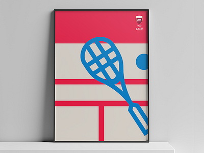 Olympic Team Qatar Posters - Squash branding flat olympic poster qatar sport squash team qatar