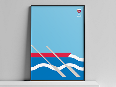 Olympic Team Qatar Posters - Rowing branding flat olympic poster qatar rowing sport team qatar