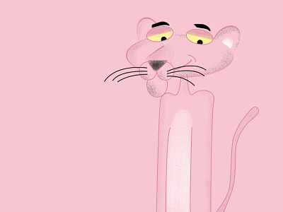 Pink Panther android animation app apple black cat design illustration minimal panther photoshop pink pinkpanther vector