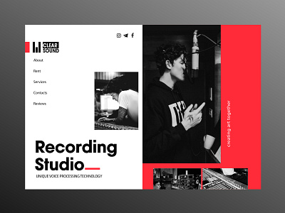 CLEAR SOUND// website for a recording studio