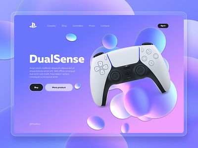 Website for DualSense branding design design art game illustration site ui ux vector website