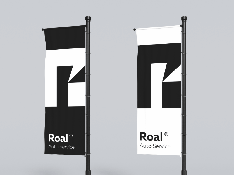 Identity concept for the Roal car service branding corporate identity graphic design identity logo packaging typography vector