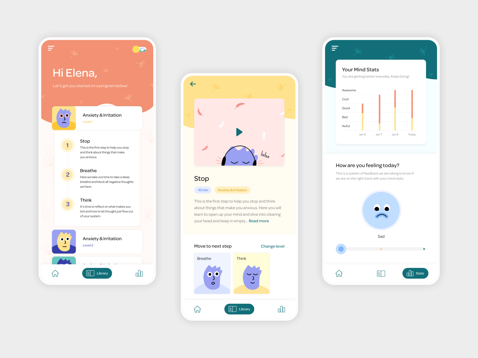 Lighten - A meditation application by Pineapple Design on Dribbble