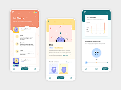 Lighten - A meditation application app character dailyui illustration light mascot meditate meditation minimal mobile mobile app mobile ui pink typography ui uiux uxui vector warm yoga