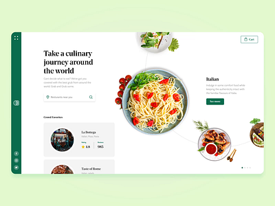 Food Delivery Website with Motion Graphics animation cuisine design ecommerce food food and drink food app food app ui food application food delivery food delivery app interaction motion design motion graphic online order online shopping ui uiux uxui website