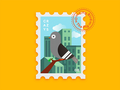 Postage stamp illustration animal animation app app design art artwork branding design illustration illustration art illustrations illustrator interaction pigeon postage stamp ui uidesign uiux uxui webdesign