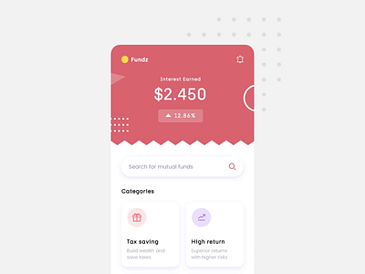 Fundz - Mutual Funds App animation bank design finance motion mutual funds ui uiux ux uxui