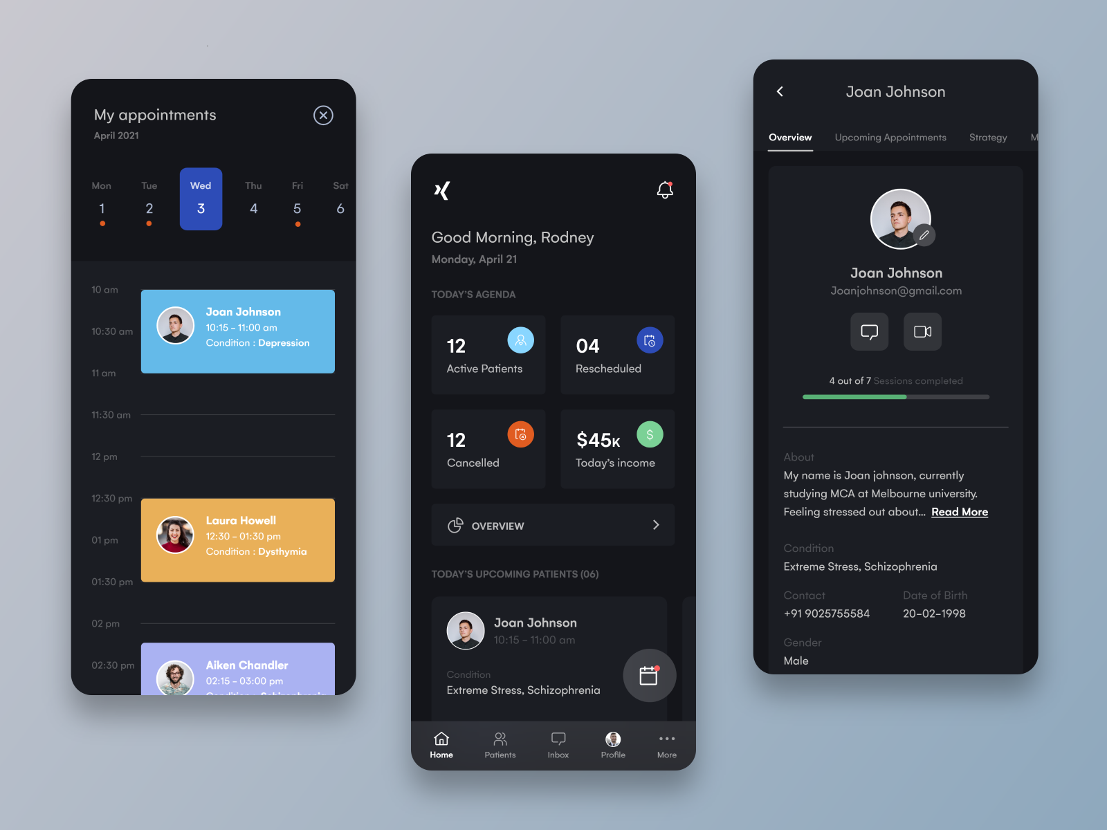 Mental Health Mobile Dashboard by Pineapple Design on Dribbble