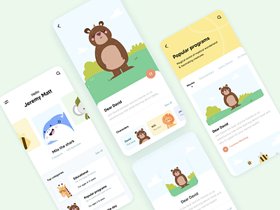 Kids OTT App animation branding illustration mo motion motion graphics ui uxagency uxui