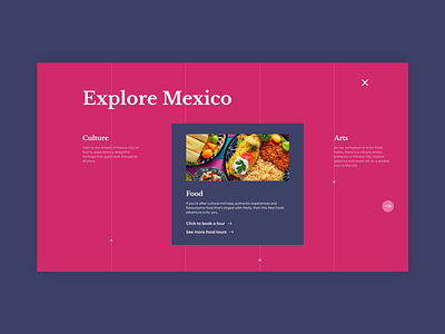 Menu page - Travel website culture design explore food menu menu design mexico travel traveling ui uiux ux uxui vector web web design webdesign website concept website design