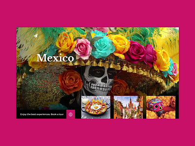 Explore a new city - Travel to Mexico animation colours culture explore interaction menu mexican food mexico motion motion design travel traveling travelling ui ui design uidesign uiux uxui web website
