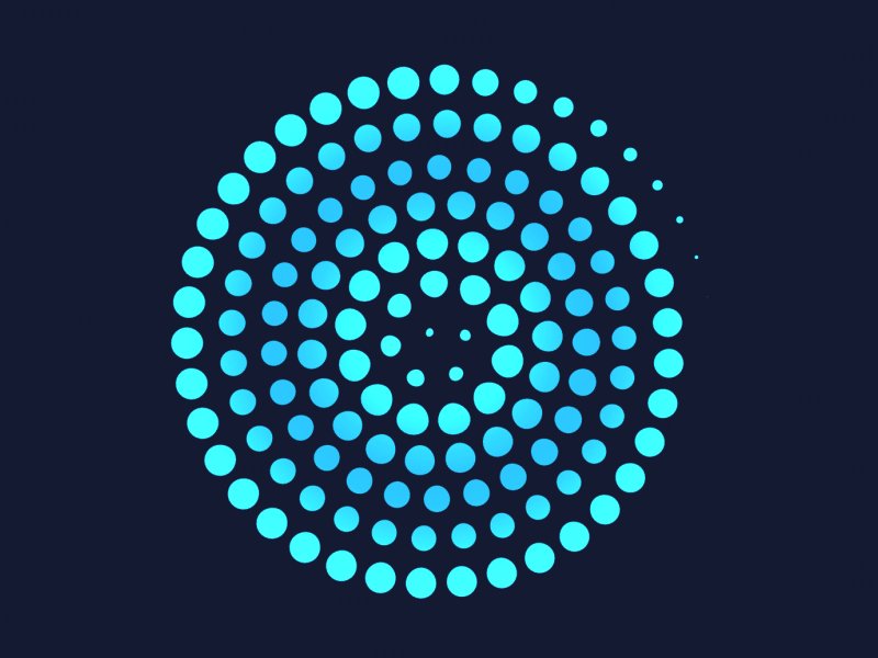 Spiral Dots 2d animation 3d animation after effects aftereffects animated gif blue c4d cinema 4d cinema4d design graphic design motion motion design motion graphics optical art spin spiral