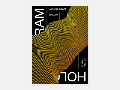 Blankposter #6 Hologram design graphic design poster poster design typeface typography vector