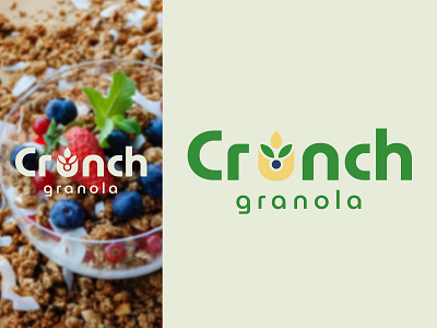 Crunch Granola Logo branding challenge crunch dailychallenge dailylogo dailylogochallenge granola green logo logo design logo designer logo mark logochallenge logotype packagedesign packaging vector