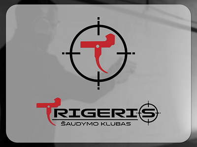 Shooting Club Logo aiming black club design graphic design logo logo design logomark minimal red shooting shooting club target trigger