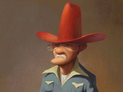 Old Cowboy character design