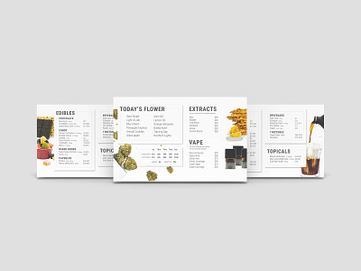 Digital Menu cannabis digital menu dispensary graphic design layout design