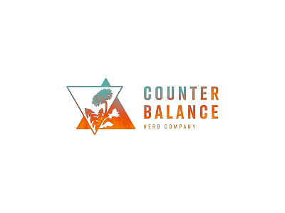 Counter Balance Logo branding counter balance dandelion geometric herbal identity design logo