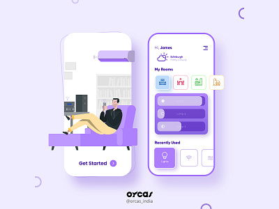 🏡 Smart Home App | UI Screen app app design branding agency illustration orcas india ui ui ux uidesign uiux uxdesign
