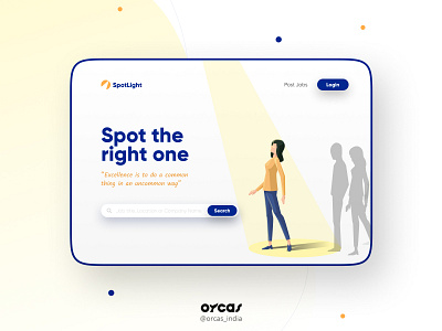 🔍 Job Portal Landing Page | UI Deisgn adobexd application illustration job portal orcas india ui ui ux uidesign uiux uxdesign web app