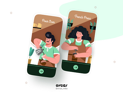 ☕ Cafe App | UI UX app design application cafe app cafeteria illustration orcas india ui ui ux uidesign uiux uxdesign