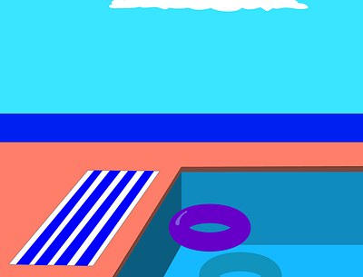 Pool illustration minimal vector