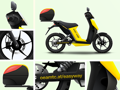 Easy Way eScooter animation app design electric graphic design icon illustration ios iphone scooter texture vector yellow