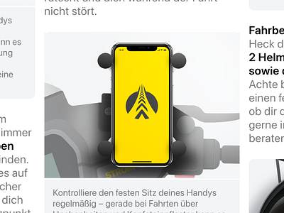 Phone: SAVE android app client design electric guidance illustration interface ios iphone logo oeamtc scooter vienna yellow