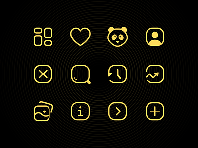 Glyph-o-rama android app darkmode glyph icon ios iphone sniftilicious ui yellow