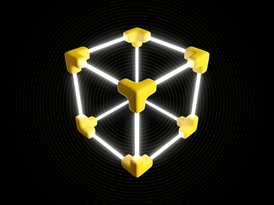 AR Cube 3d ar augmented reality icon mobile render yellow
