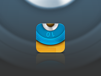 Weights iOS app apple blue body brushed metal fitness icon ios iphone plastic weights wood
