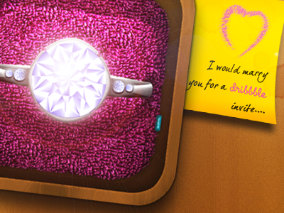How far would you go? dribbble fluffy lensflare love marry ring texture