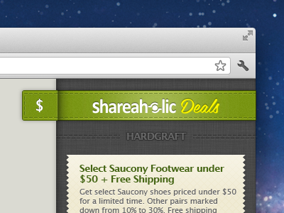 Shareaholic Browser Extension browser chrome client coupon deals web
